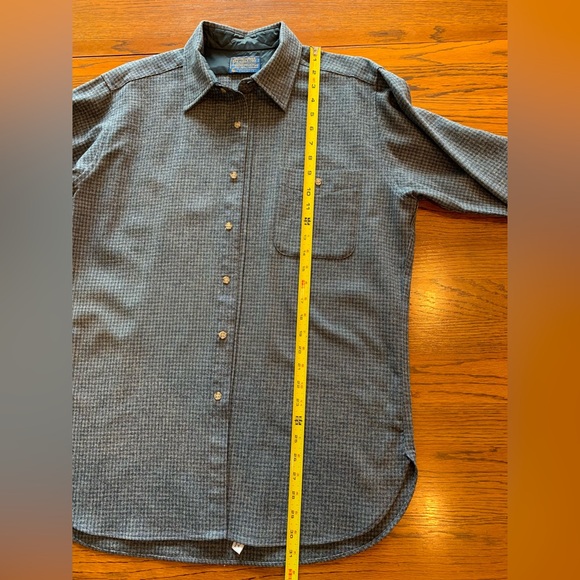 Men's Blue Pendleton Wool Shirt - Picture 9 of 13